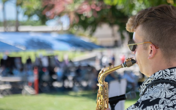 Musician 3rd Class Logan Neifert Performs for NAVFAC HI Audiences