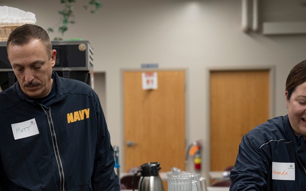 Sailors Serve Breakfast at The Banquet During Sioux Falls Navy Week