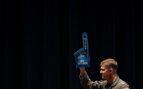 Rear Adm. Michael Wosje Speaks with O’Gorman High School Students During Sioux Falls Navy Week