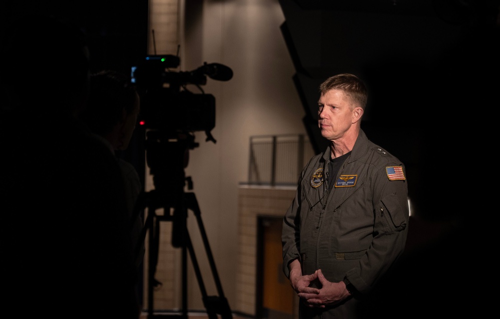 Rear Adm. Michael Wosje Speaks with O’Gorman High School Students During Sioux Falls Navy Week