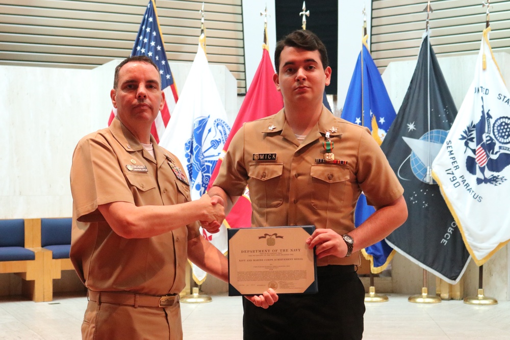 NIOC Pensacola Holds Awards Ceremony for the Month of August