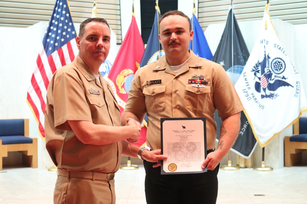NIOC Pensacola Holds Awards Ceremony for the Month of August