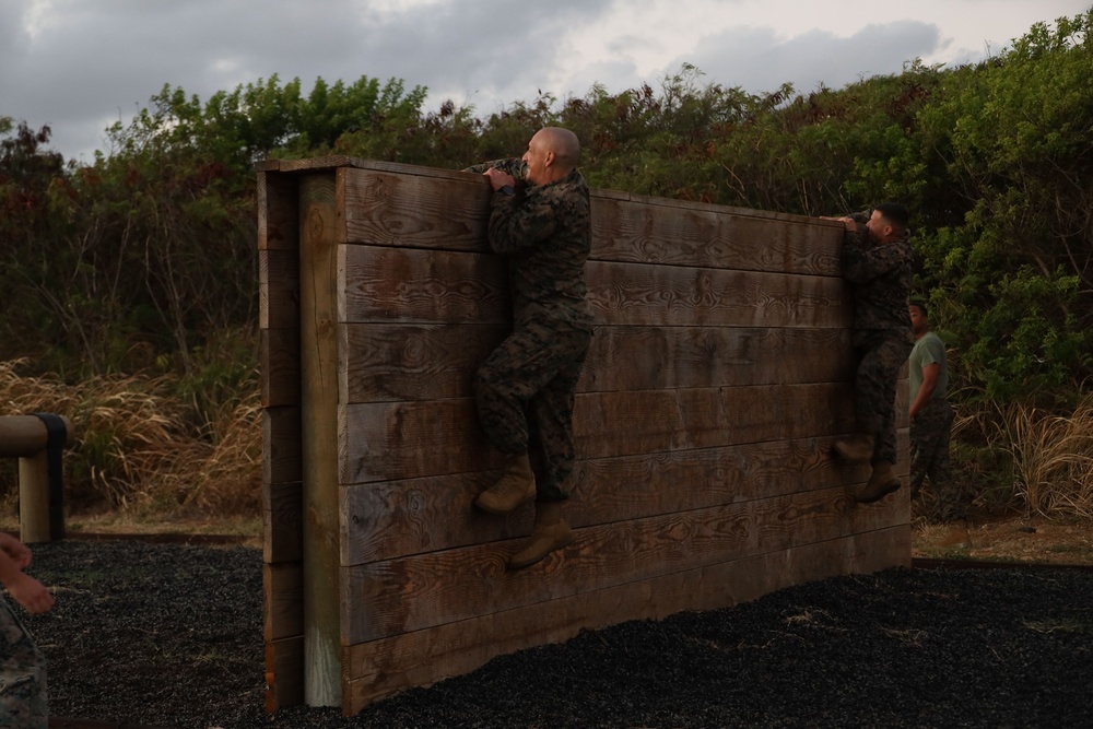 Marine Aircraft Group 24 Marines participate in physical training