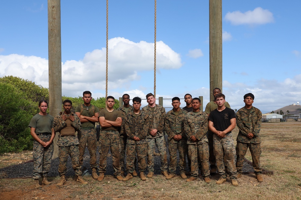 Marine Aircraft Group 24 Marines participate in physical training