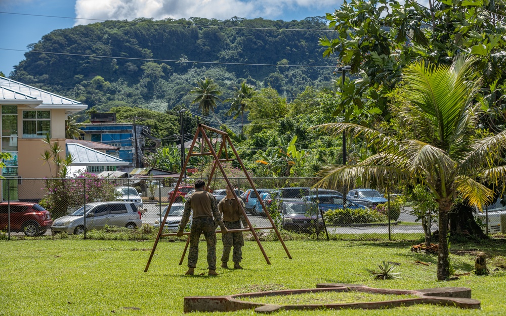 Readiness Meets Reading: Koa Moana Marines and Sailors Help Restore Pohnpei Public Library