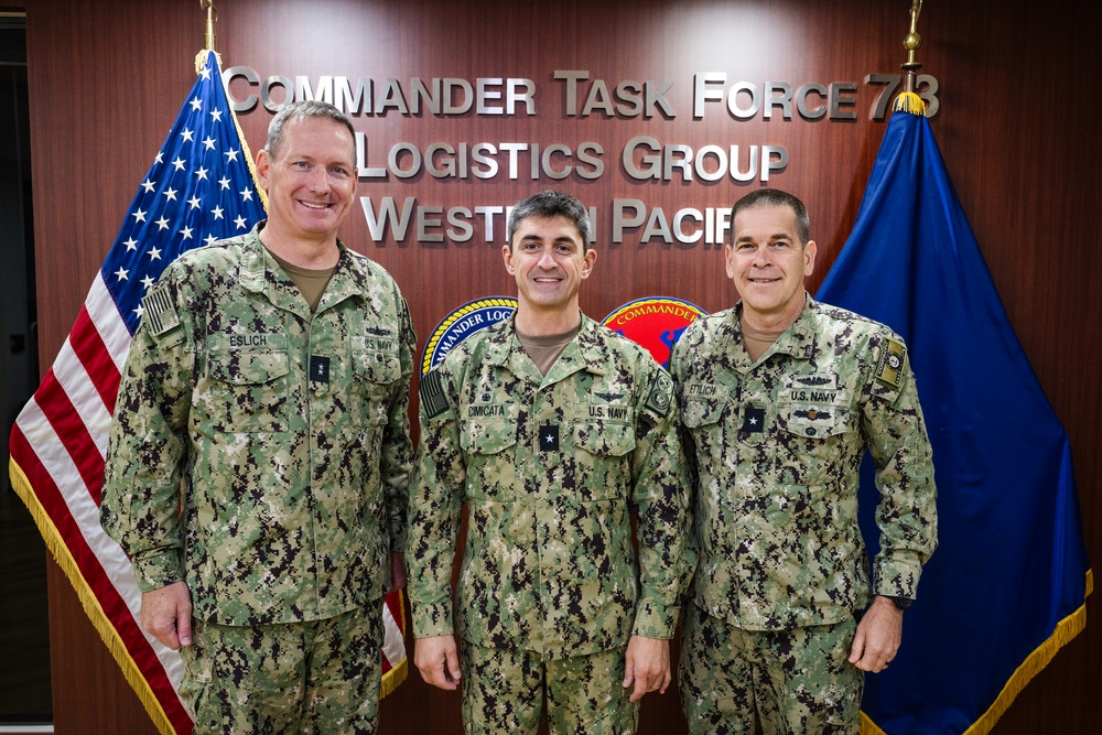 Rear Adm. Erik J. Eslich, Director, Maritime Operations, U.S. Pacific Fleet, Visits COMLOGWESTPAC, August 24, 2025 Rear Adm. Erik J. Eslich, Director, Maritime Operations, U.S. Pacific Fleet, Visits COMLOGWESTPAC, August 24, 2025
