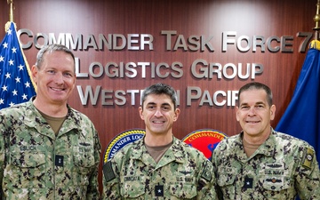 Rear Adm. Erik J. Eslich, Director, Maritime Operations, U.S. Pacific Fleet, Visits COMLOGWESTPAC, August 24, 2025