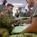 Medical personnel provide care during the Trilateral CASEVAC Training at Camp Asaka, Japan, Aug. 21, 2025.