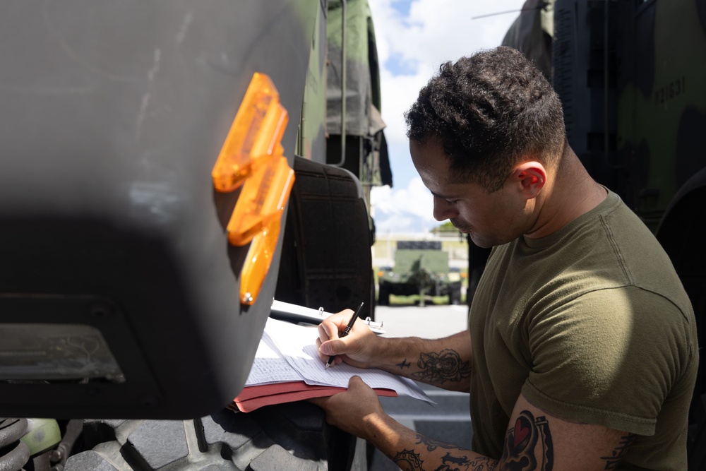 5th ANGLICO conducts preventative maintenance checks and services on vehicles