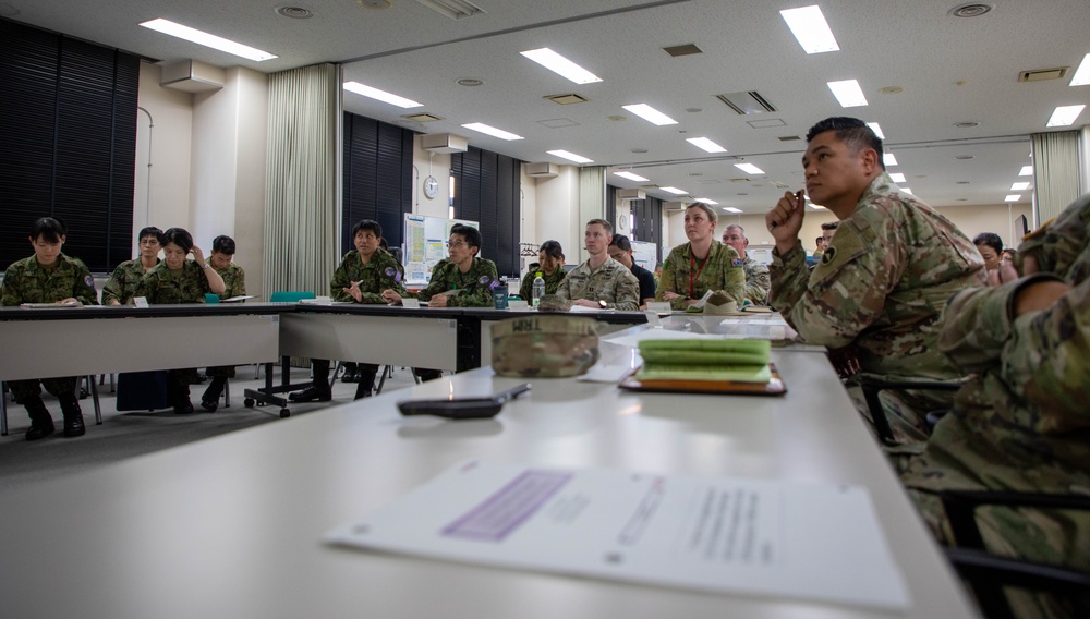 The Trilateral morning meeting at Camp Asaka, Japan, Aug. 21, 2025.