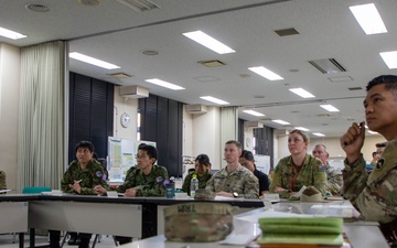 The Trilateral morning meeting at Camp Asaka, Japan, Aug. 21, 2025.