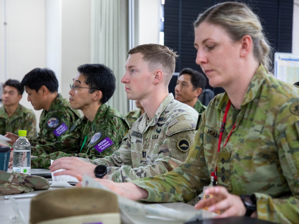 The Trilateral morning meeting at Camp Asaka, Japan, Aug. 21, 2025.