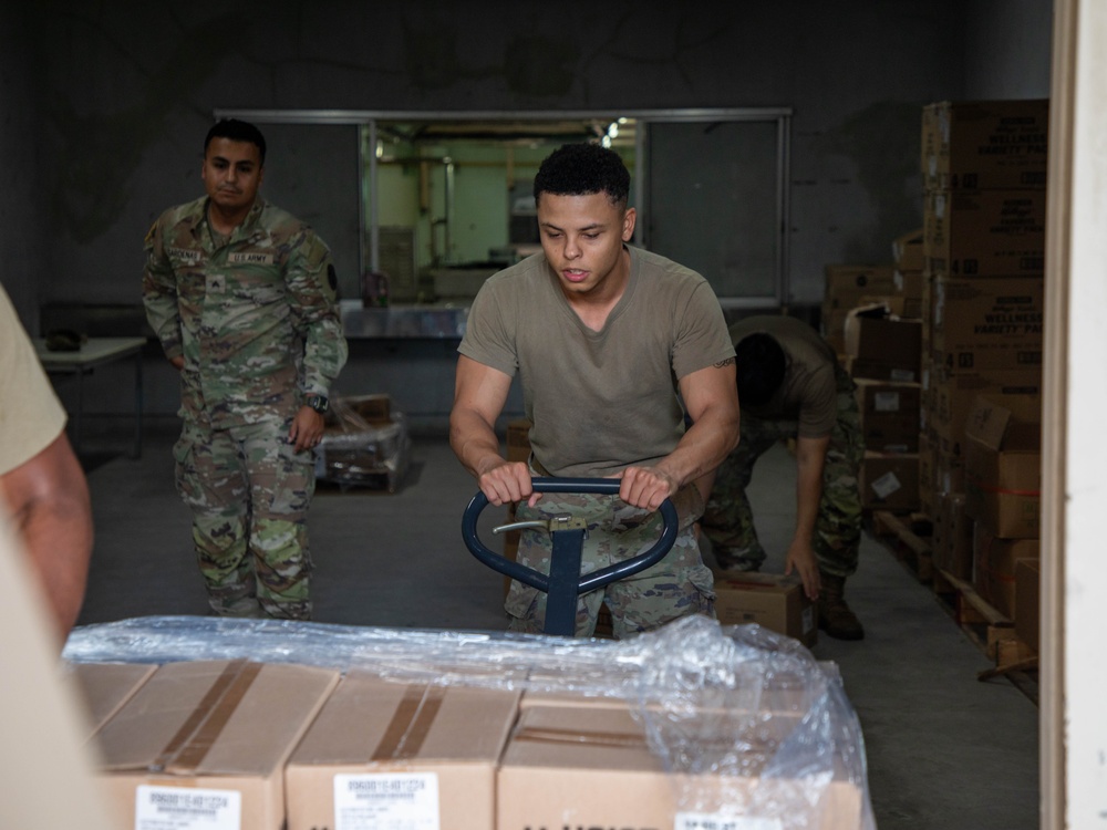 765th Transportation Battalion receive Class I