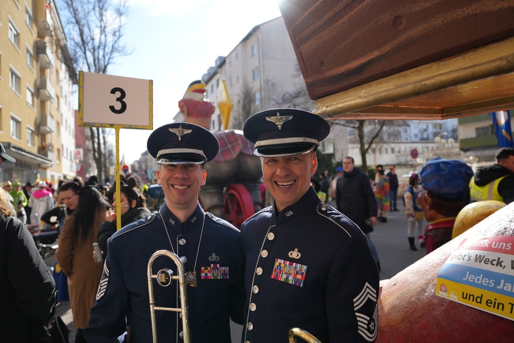 USAFE-AFAFRICA Band Performs on Rosenmontag 2025