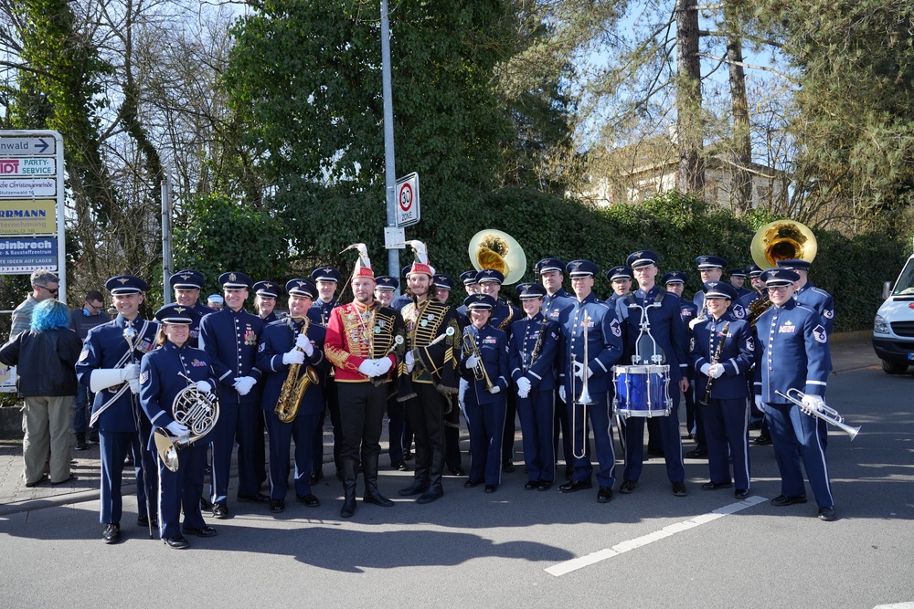 USAFE-AFAFRICA Band Performs for the 2025 Ramstein Fasching Parade