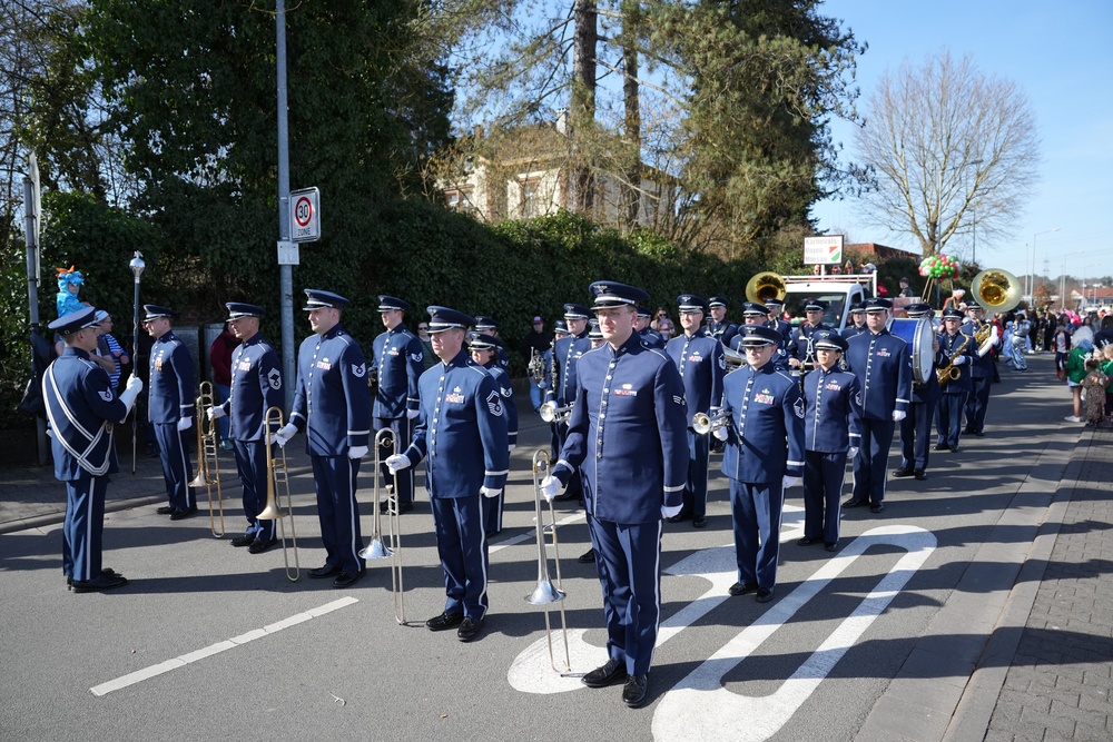USAFE-AFAFRICA Band Performs for the 2025 Ramstein Fasching Parade