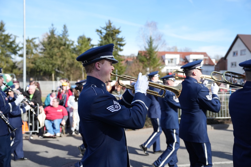 USAFE-AFAFRICA Band Performs for the 2025 Ramstein Fasching Parade