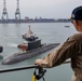 INS Sindhuvijay (S62) moors alongside USS Frank Cable (AS 40)