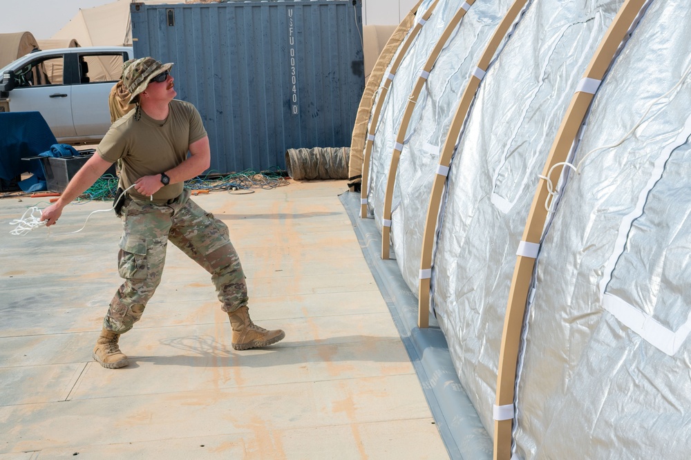 378th ECES Structures: Building up 378th AEW