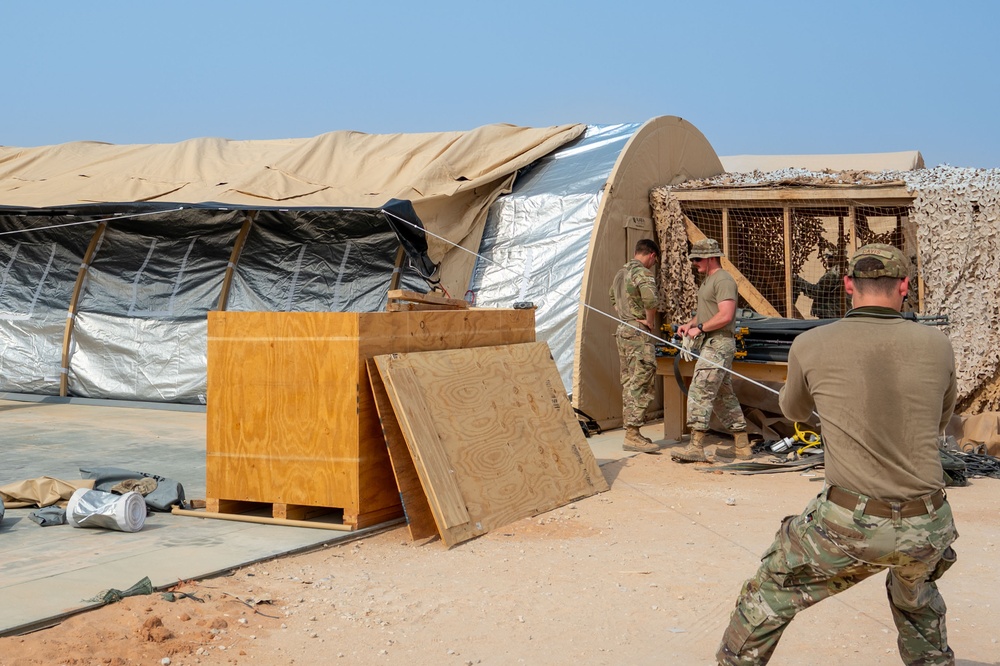 378th ECES Structures: Building up 378th AEW