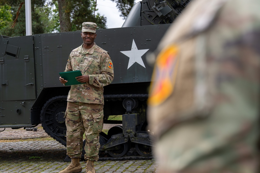 10th AAMDC promotes Sgt. Terry Stewart at Sembach Kaserne