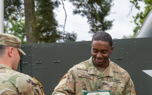 10th AAMDC promotes Sgt. Terry Stewart at Sembach Kaserne