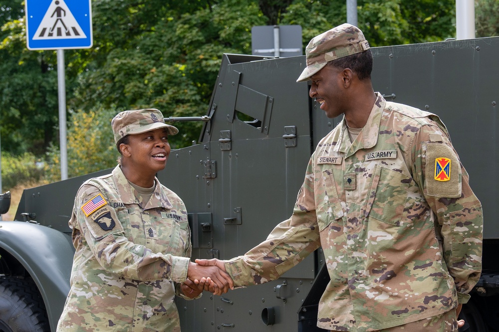 10th AAMDC promotes Sgt. Terry Stewart at Sembach Kaserne
