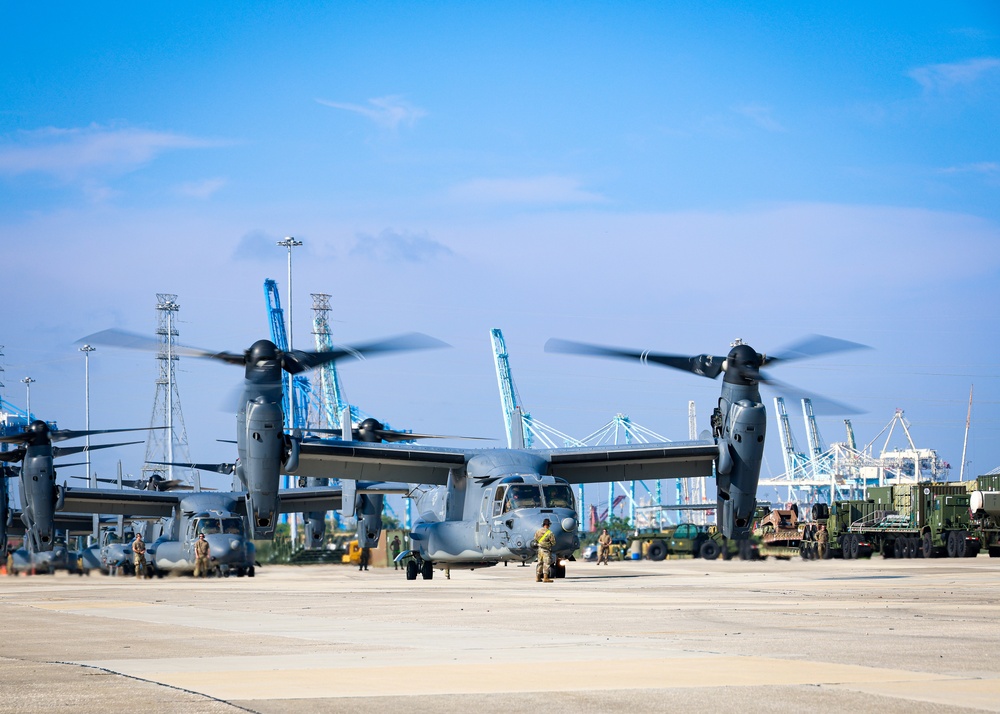 Blount Island Marines Support Special Operations Osprey Launch