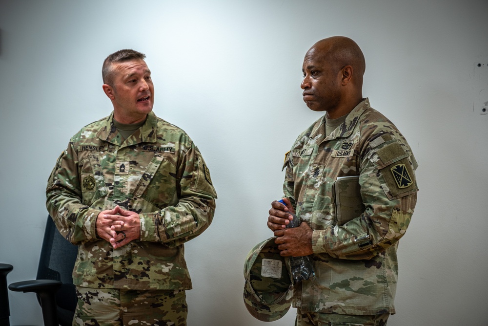 10th AAMDC senior enlisted advisor conducts battlefield circulation of subordinate brigade