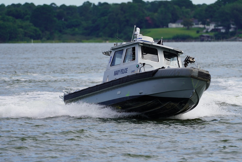 Harbor Patrol Unit training onboard Naval Weapons Station Yorktown