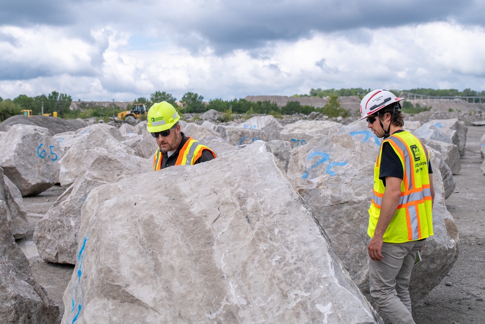 Buffalo District Armor Stone Selection at the Stone Quarry Buffalo District Armor Stone Selection at the Stone Quarry