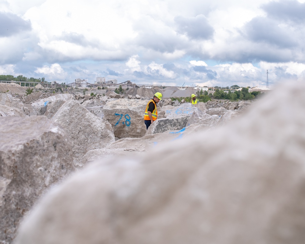 Buffalo District Armor Stone Selection at the Stone Quarry Buffalo District Armor Stone Selection at the Stone Quarry