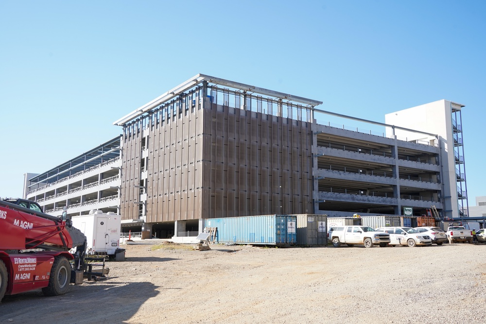 Construction continues on the Louisville Medical Center Aug. 27, 2025