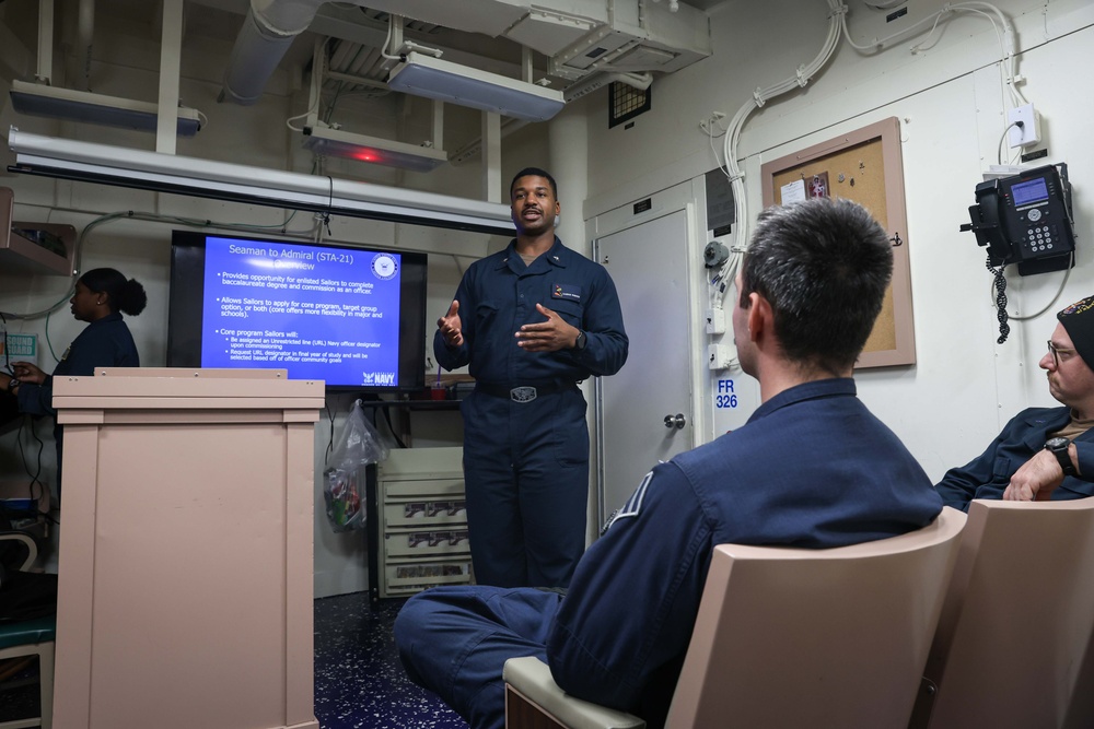 Frank E. Petersen Jr. conducts routine operations
