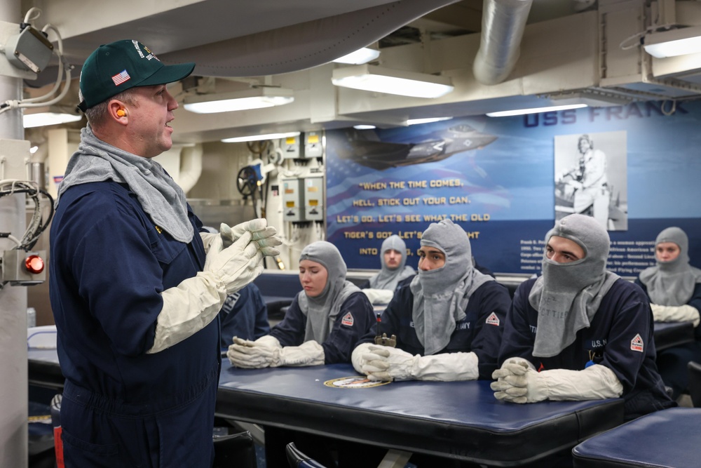 Frank E. Petersen Jr. conducts routine operations