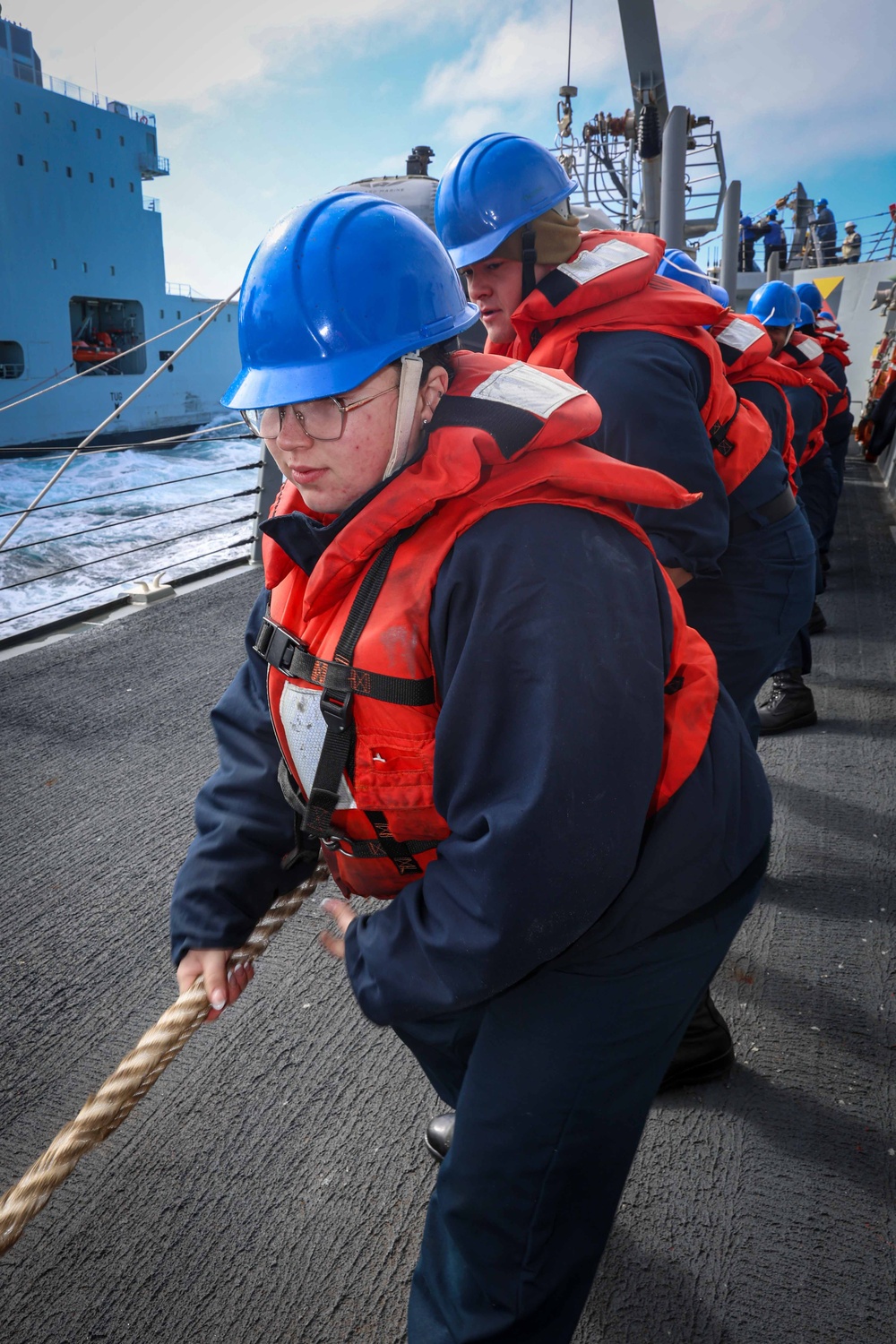Frank E. Petersen Jr. conducts fueling-at-sea during Northern Edge 2025