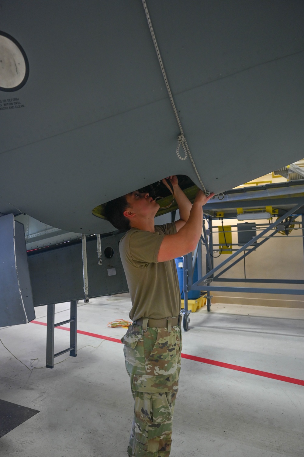 168th Maintenance Group Airmen Perform Routine Inspection