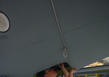 168th Maintenance Group Airmen Perform Routine Inspection