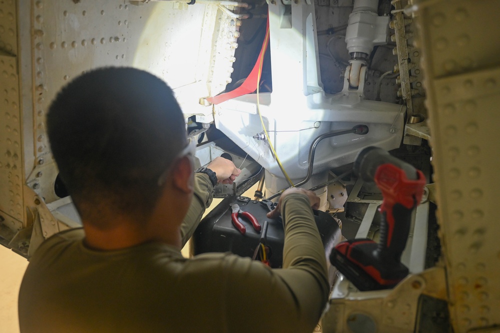 168th Wing Maintenance Group Airmen Perform Routine Inspection