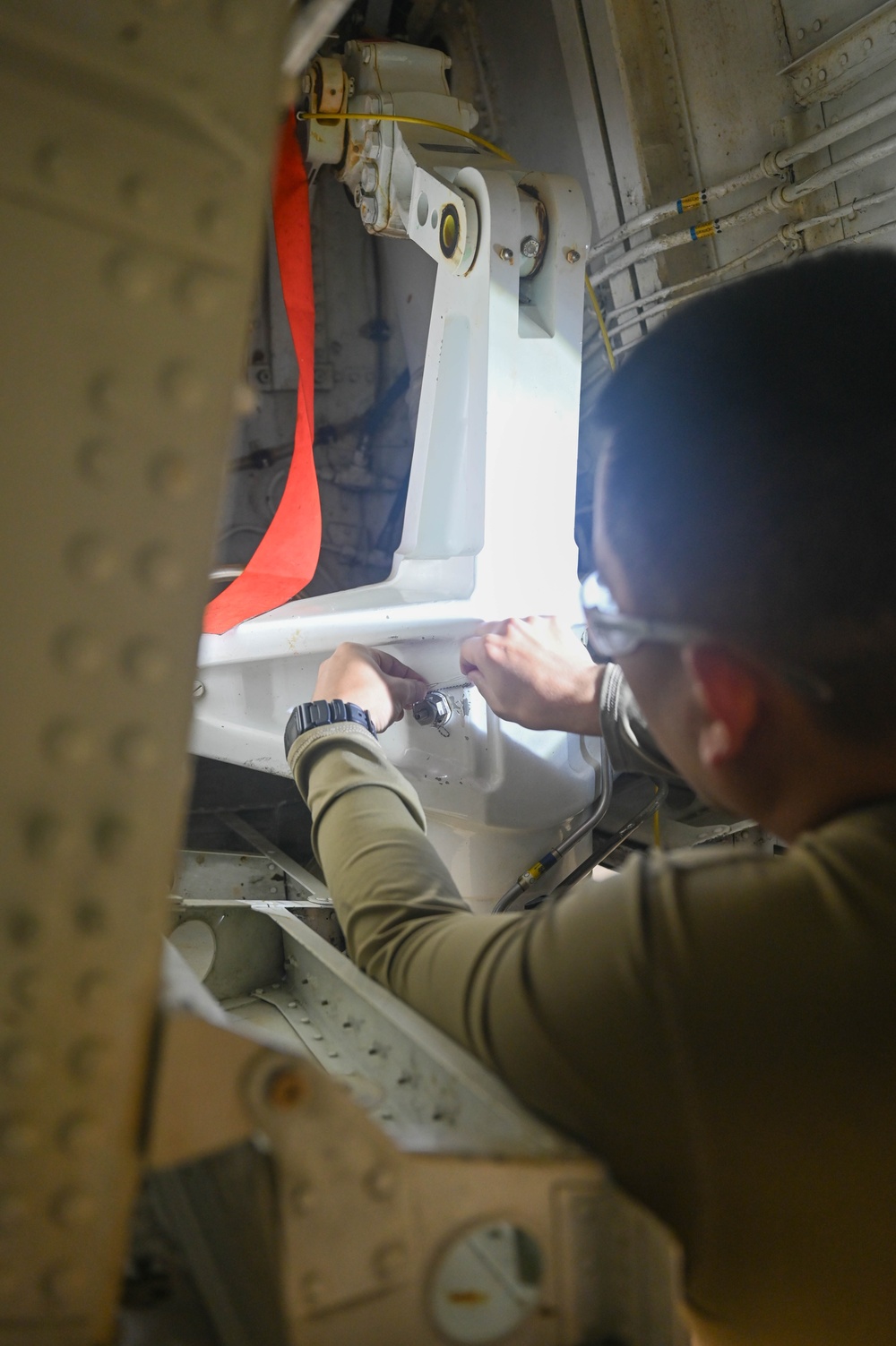 168th Wing Maintenance Group Airmen Perform Routine Inspection