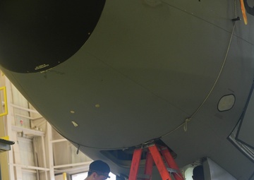 168th Wing Maintenance Group Airmen Perform Routine Inspection