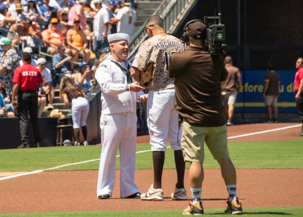 ESG-3 Sailors attend San Diego Padres pregame ceremony