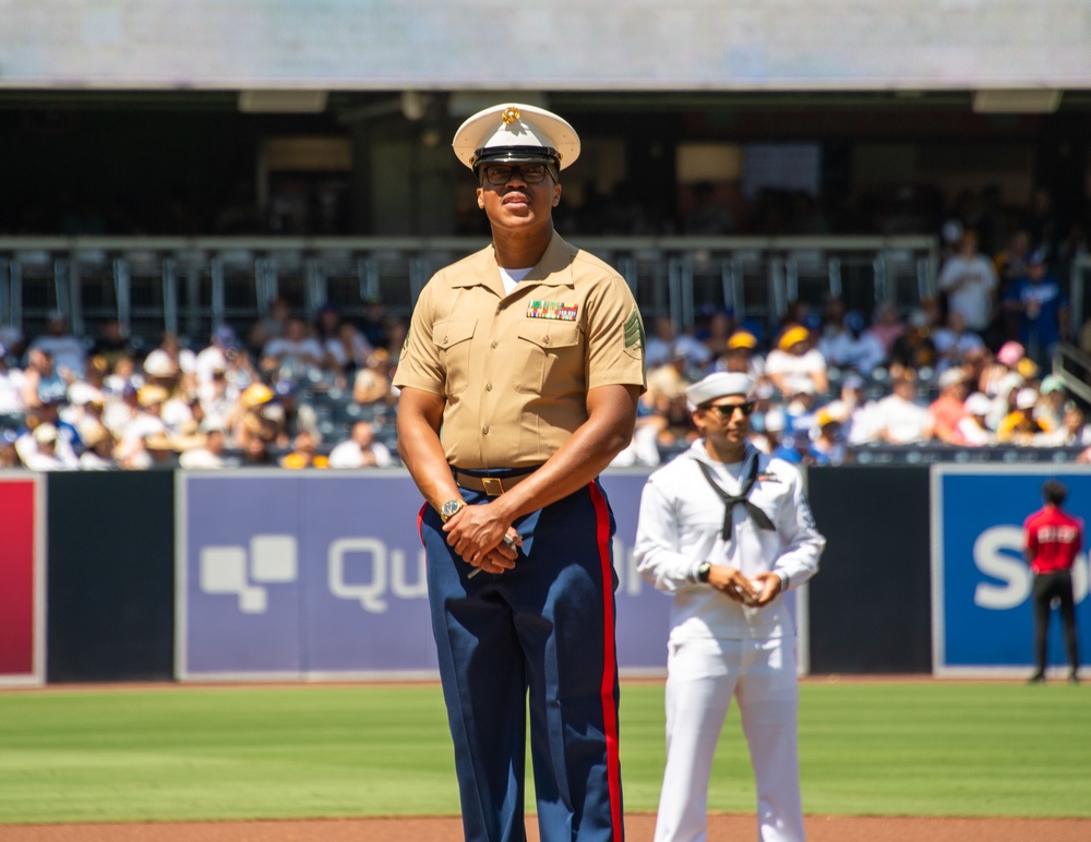 ESG-3 Sailors and Marines attend San Diego Padres pregame ceremony