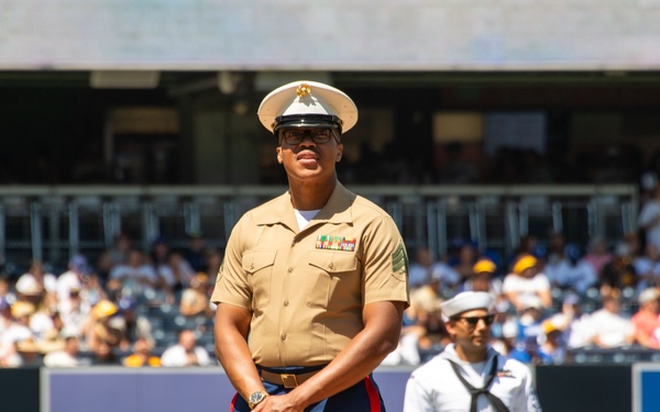 ESG-3 Sailors and Marines attend San Diego Padres pregame ceremony