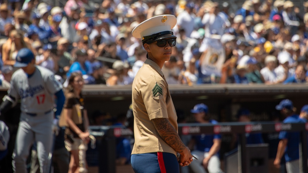ESG-3 Sailors and Marines attend San Diego Padres pregame ceremony