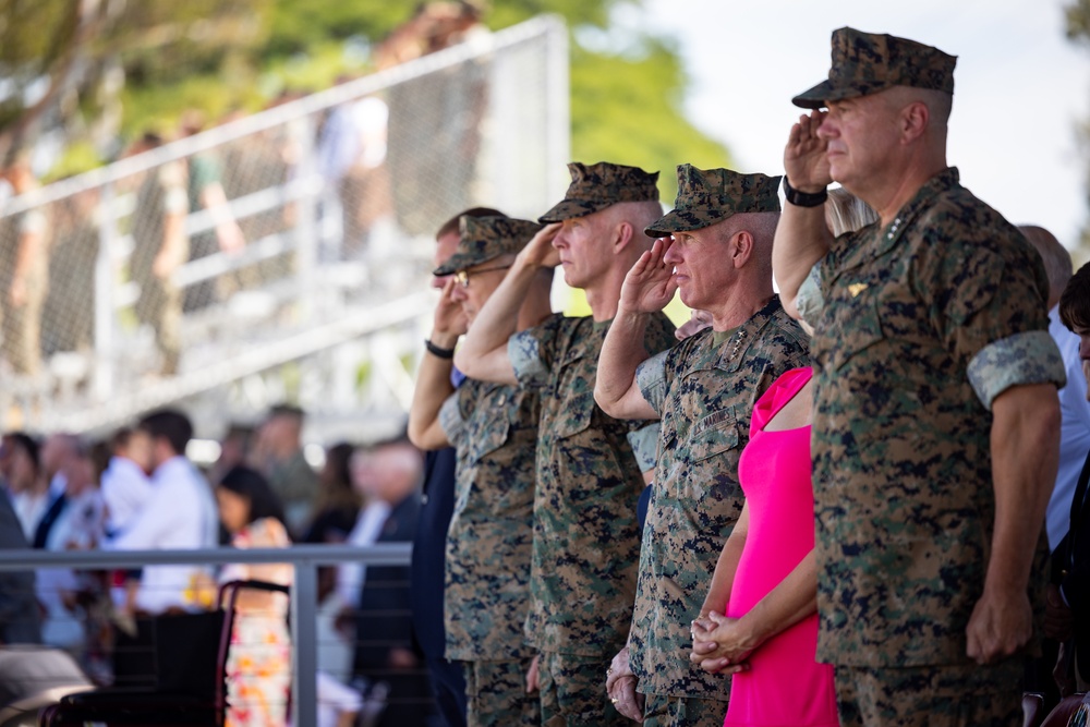 Commandant, Gen. Eric M. Smith attends I MEF Change of Command