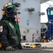 USS Gerald R. Ford (CVN 78) Sailor Observes Flight Operations