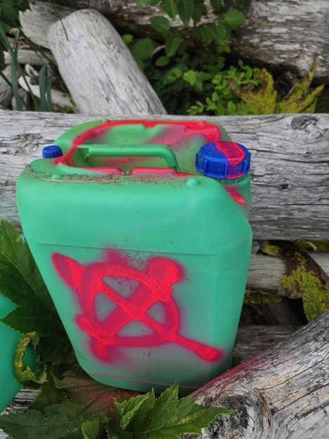 Coast Guard investigates a report of unknown containers on and near Montague Island, Alaska