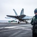 USS Gerald R. Ford (CVN 78) Sailor Observes Flight Operations
