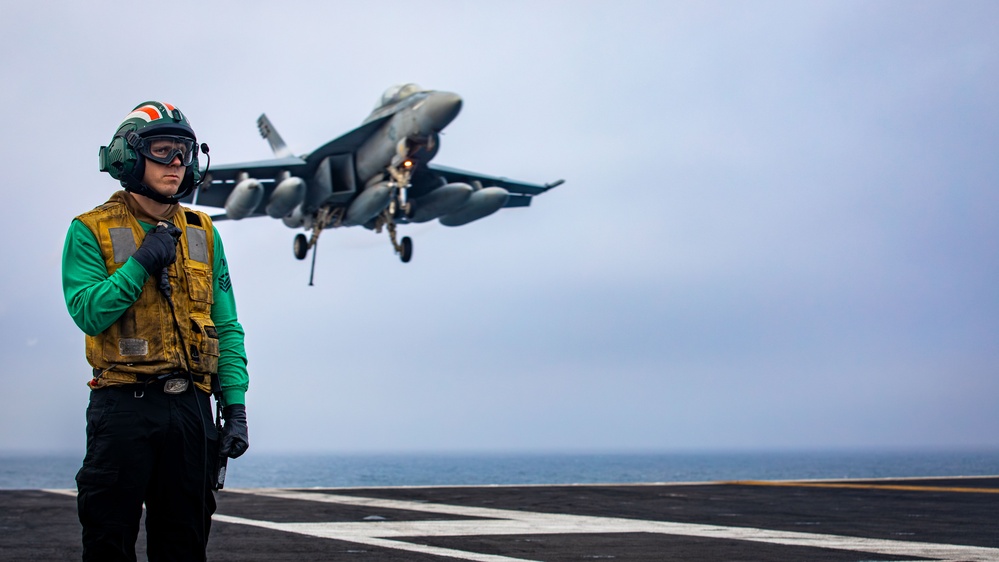 USS Gerald R. Ford (CVN 78) Sailor Stands AGSO Watch